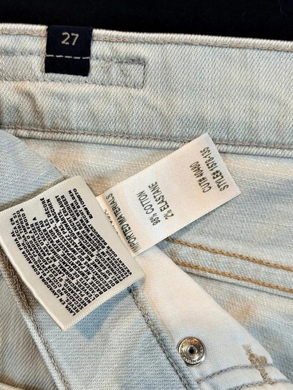 Citizens of Humanity Elsa Mid Rise Slim Fit Crop Jeans – Clean White – Size 27 - Picture 8 of 9